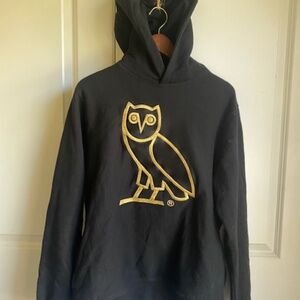 OVO og embroidered owl hoodie black